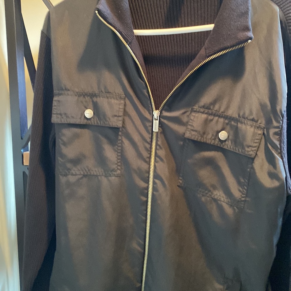 Michael Kors sweater/nylon zip up